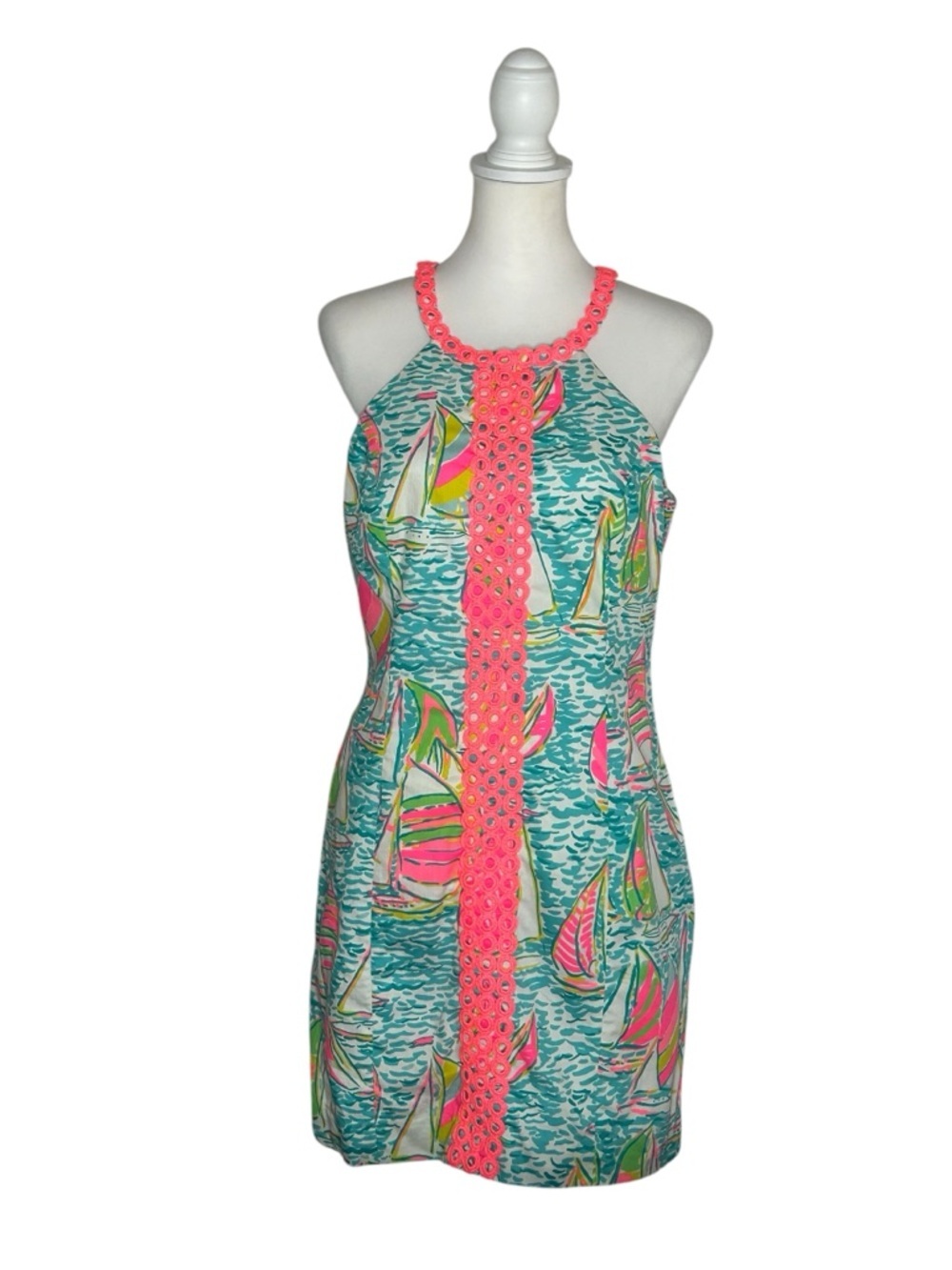 Lilly Pulitzer EUC Sasha Shift Dress Ugotta Regatta Sz 8 Resortwear Coastal